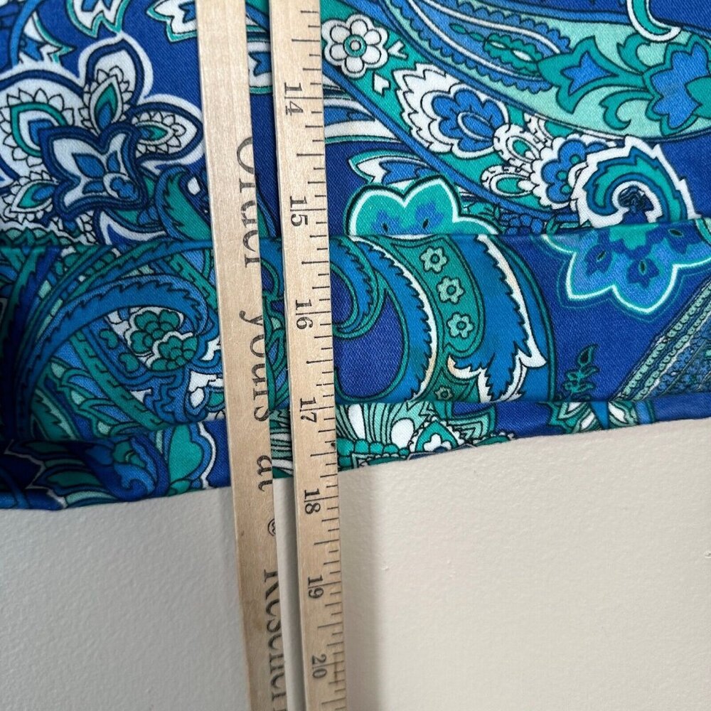 Lauren Ralph Lauren Size 10 Shorts Women Blue Green Paisley Floral Pockets Chino - Picture 4 of 10